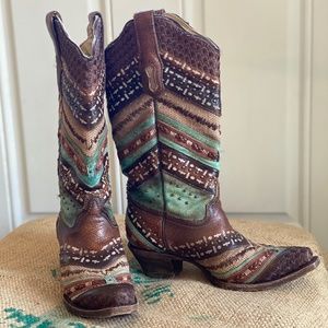 Corral Embroidery Bohemian inspired Cowboy Boots